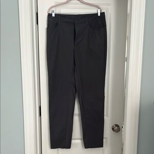 Dark Gray Straight-Leg Pants